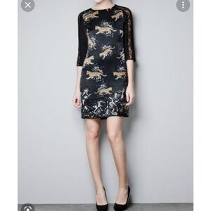 ZARA Silky Lace Mini Dress Tunic XS